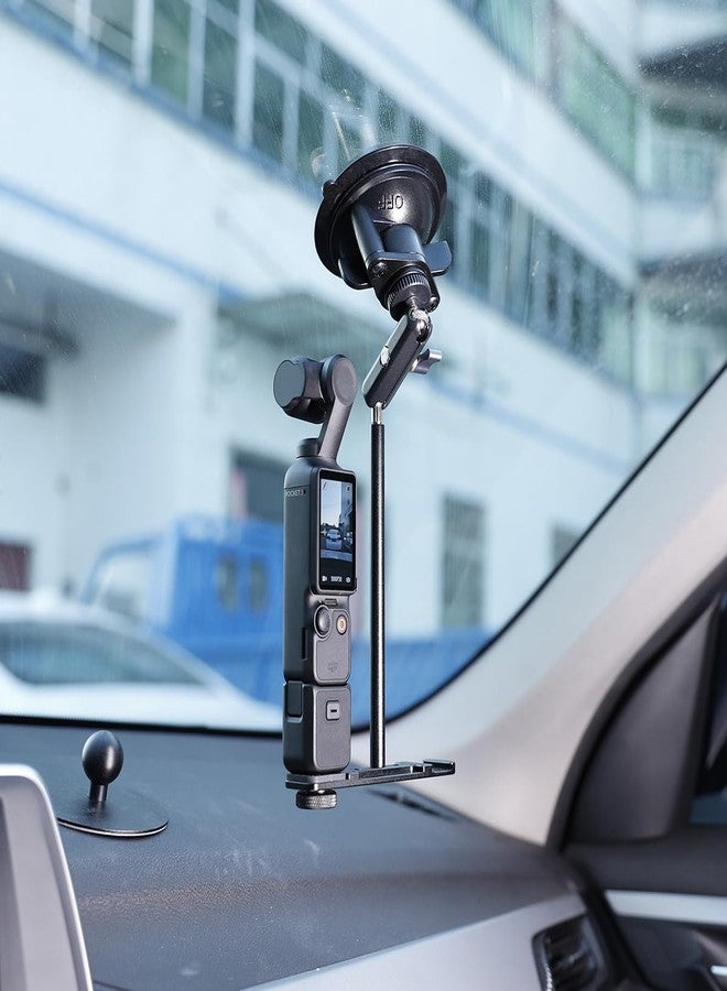 Leenconghui Suction Cup Mount for DJI Osmo Pocket 3, Car Windshield Window Vehicle Camera Holder Compatible with DJI Pocket 3 Accessories - Image 4